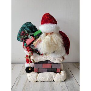 Vintage large Santa Claus chimney home decor Xmas figure unique‎